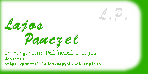 lajos panczel business card